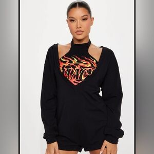 🖤Fashion Nova Black Romper Set🖤